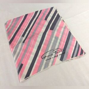 Gino Paoli 💯 Silk Scarf Italy Square EUC Rolled Hem Vintage